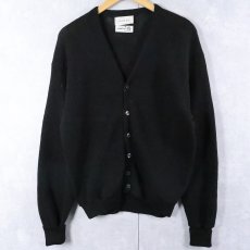 画像1: 60〜70's ANDHURST アルパカウールニットカーディガン BLACK (1)