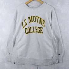 画像1: 80's Champion REVERSE WEAVE USA製 トリコタグ "LE MOYNE COLLEGE" プリントスウェット XL (1)