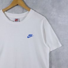 画像1: 90's NIKE USA製 銀タグ ロゴプリントTシャツ L (1)