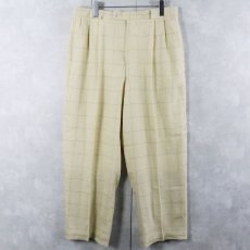 画像2: 60〜70's DIPLOMAT CLUB ウィンドウペンチェック柄 2タックスラックス W35 (2)