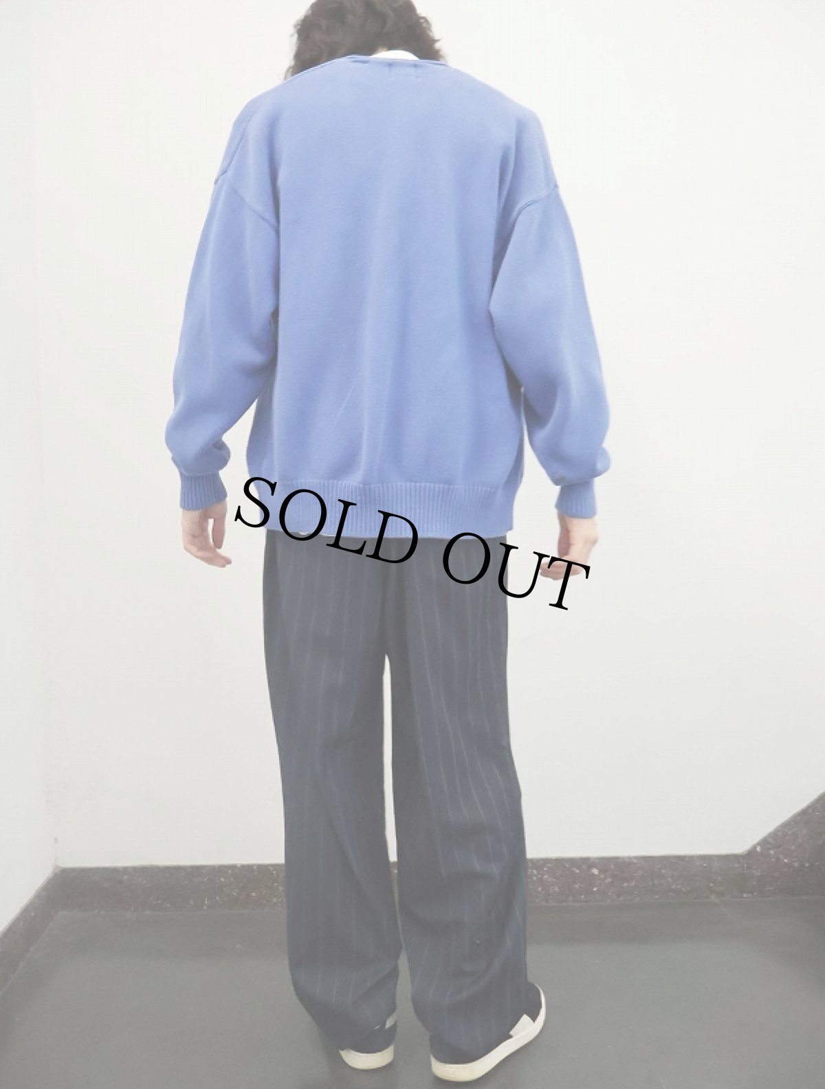 画像3: ストライプ柄 1タックスラックス NAVY W38 (3)