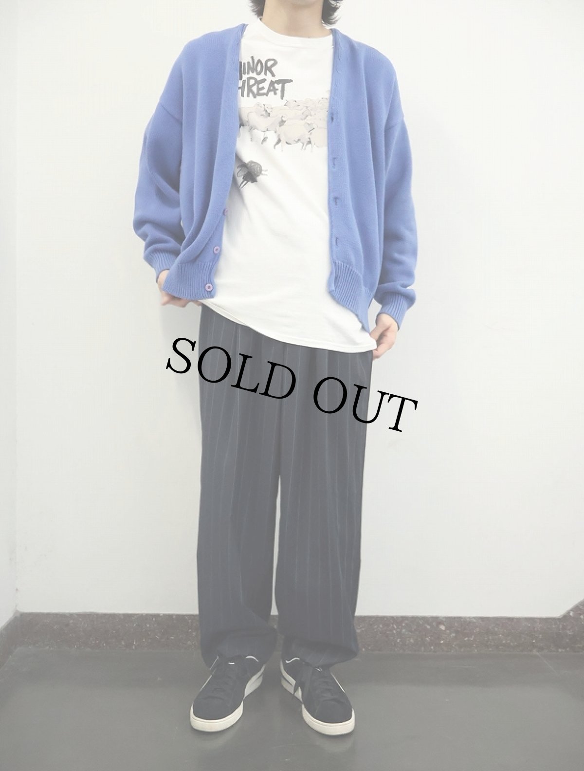 画像2: 90's GAP コットンニットカーディガン XL (2)