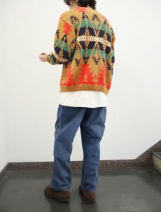 画像2: 90's ROEBUCKS バットダイ デニムペインターパンツ W35 (2)