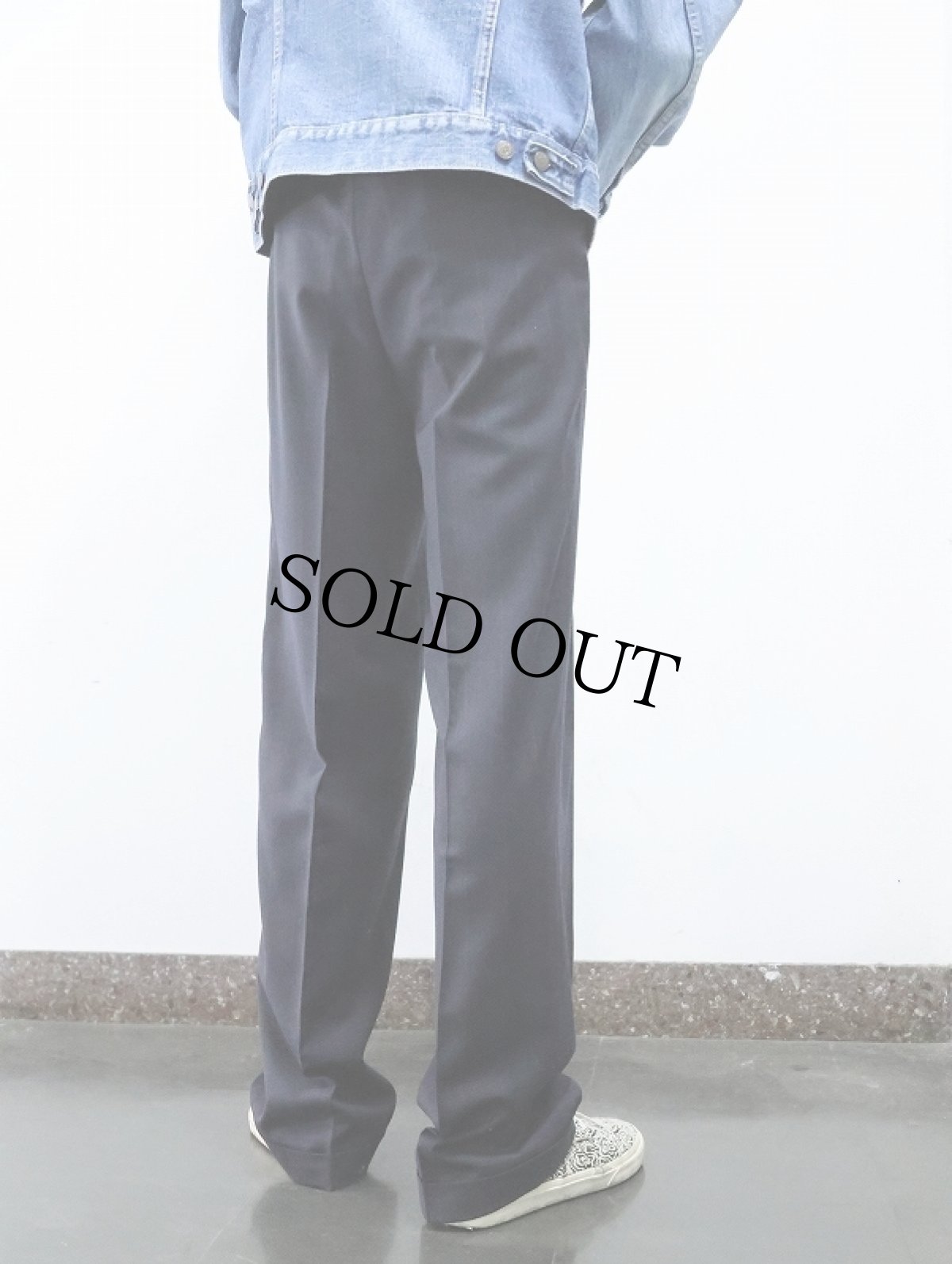 画像2: POLO Ralph Lauren ピンストライプ柄 2タック スラックス NAVY (2)