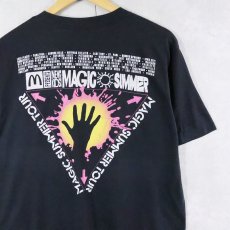 画像2: 90's NEW KIDS ON THE BLOCK "MAGIC SUMMER TOUR" ボーイバンド ツアーＴシャツ BLACK (2)