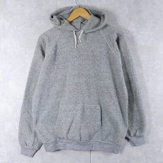 画像1: 80's DISCUS USA製 脇下三角ガゼット 無地スウェットフーディー XL (1)