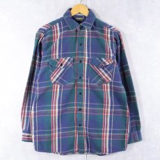 画像1: 80's OSH KOSH チェック柄 ヘビーネルシャツ (1)