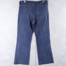 画像2: 70's ピーチスキン ベルボトムパンツ W31 (2)