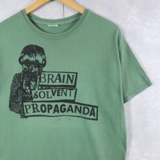画像1: BRAIN SOLVENT PROPAGANDA ハードコアパンク レコードレーベルプリントTシャツ (1)