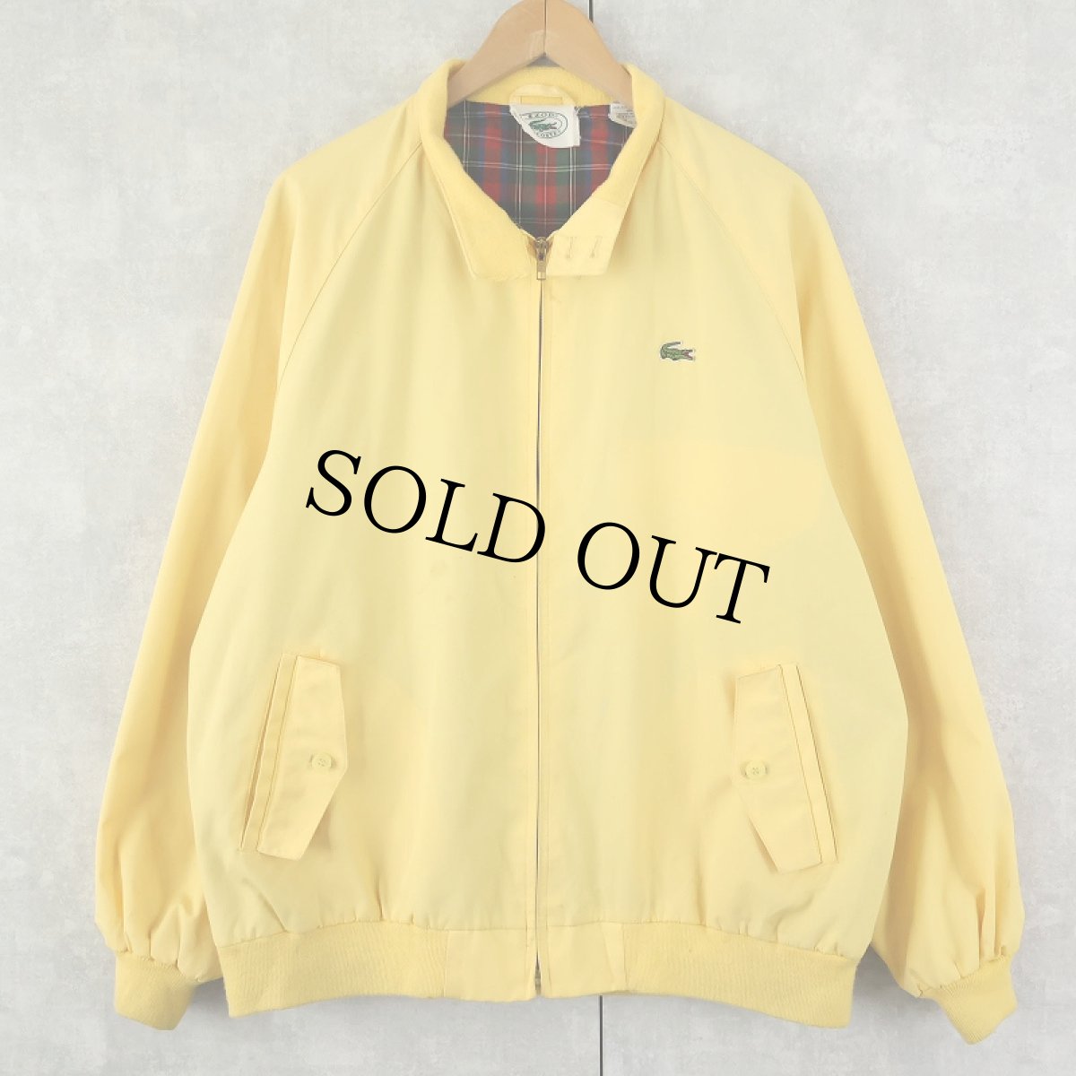 画像1: 80's IZOD LACOSTE チェック柄ライナー コットンポリスイングトップ XL (1)