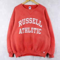 画像1: 90's RUSSELL ATHLETIC USA製 "RUSSELL ATHLETIC" 前V プリントスウェット XXL (1)