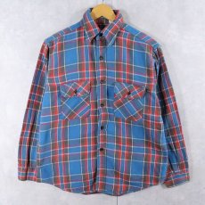 画像1: 70's チェック柄 ヘビーネルシャツ (1)