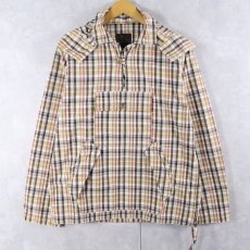 画像1: 50's Woolrich USA製 チェック柄 コットン アノラックパーカー S (1)