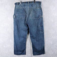 画像2: 40's HERUCLES シンチバック デニムペインターパンツ W40 (2)