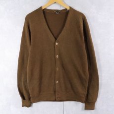 画像1: 60〜70's TOWNCRAFT Penneys アクリルニットカーディガン L  (1)