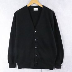 画像1: 90's CLASSICS USA製 アクリルニットカーディガン BLACK M (1)
