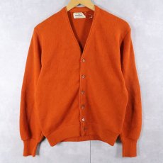 画像1: 60〜70's ROBERT BRUCE USA製 ポリエステル×アクリルニットカーディガン S (1)