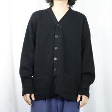 画像2: 50's Stadium レタードニットカーディガン BLACK (2)