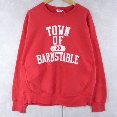 画像1: 90's Lee  REVERSE WEAVE TYPE "TOWN OF BARNSTABLE" プリントスウェット 2X (1)