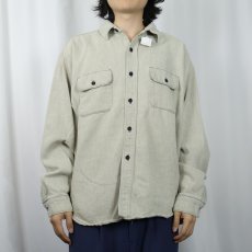 画像2: 70〜80's FIVER BROTHER USA製 無地 ヘビーネルシャツ 2XL (2)