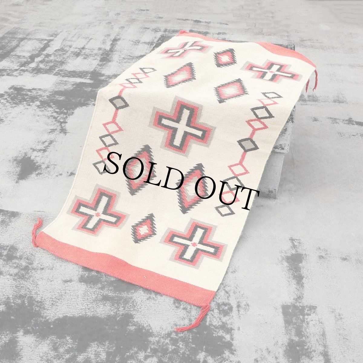 画像1: Navajo Crystal Pattern Rug 165×82 (1)