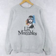 画像1: 90's Les Miserables USA製 ミュージカルプリントラグランスウェット XL (1)