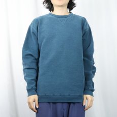 画像2: 90's LANDS'END USA製 前V 鹿の子スウェット XL (2)