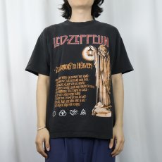 画像2: LED ZEPPELIN "Stairway to Heaven" ロックバンドプリントTシャツ BALCK L (2)