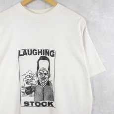 画像1: 90's USA製 "LAUGHING STOCK" シュールイラストプリントTシャツ XL (1)