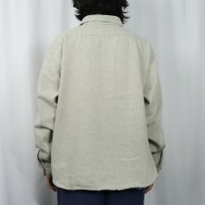 画像3: 70〜80's FIVER BROTHER USA製 無地 ヘビーネルシャツ 2XL (3)