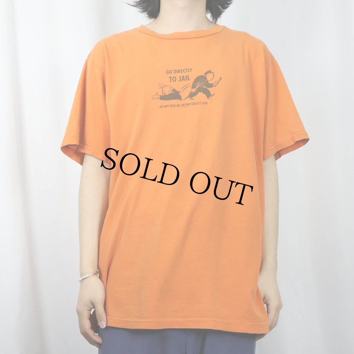 画像2: 2000's Monopoly Chance Cards USA製 イラストプリントTシャツ L (2)
