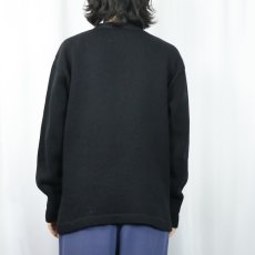 画像3: 50's Stadium レタードニットカーディガン BLACK (3)