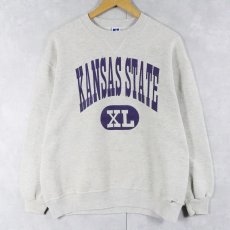 画像1: 90's RUSSELL ATHLETIC USA製 前V "KANSAS STATE" プリントスウェット XL (1)