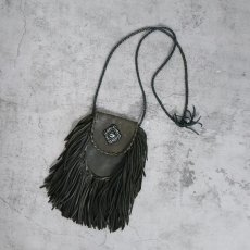 画像1: レザーショルダーバッグ BLACK (1)