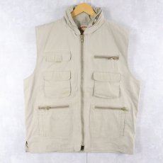 画像1: 80's BANANA REPUBLIC コットンハンティングベスト XL (1)