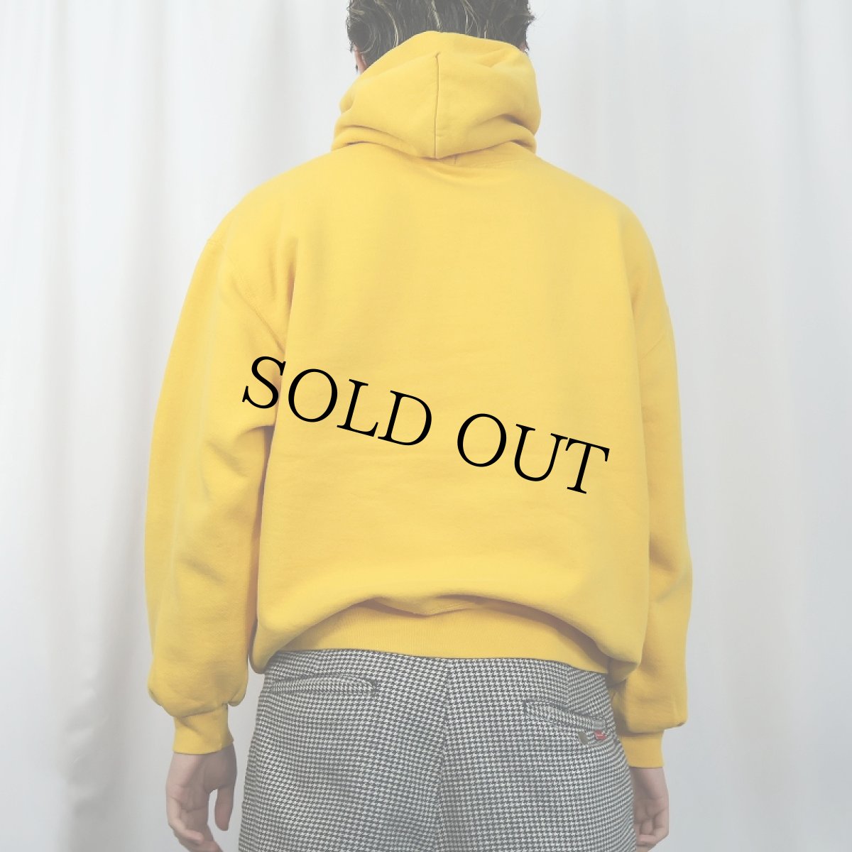 画像4: 90's RUSSELL ATHLETIC USA製 "STEVENS TRACK" ウイングフット プリントスウェットフーディー L (4)