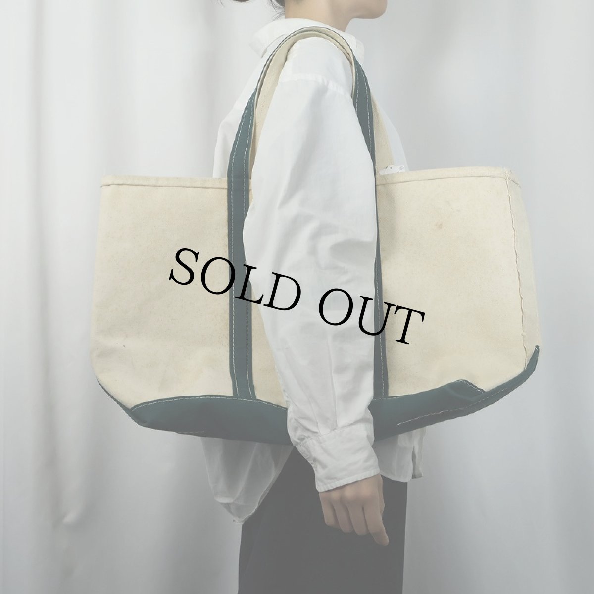 画像2: 90's L.L.Bean "BOAT AND TOTE" キャンバストートバッグ LARGE (2)