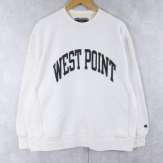 画像1: Champion REVERSE WEAVE "WEST POINT" プリントスウェット L (1)