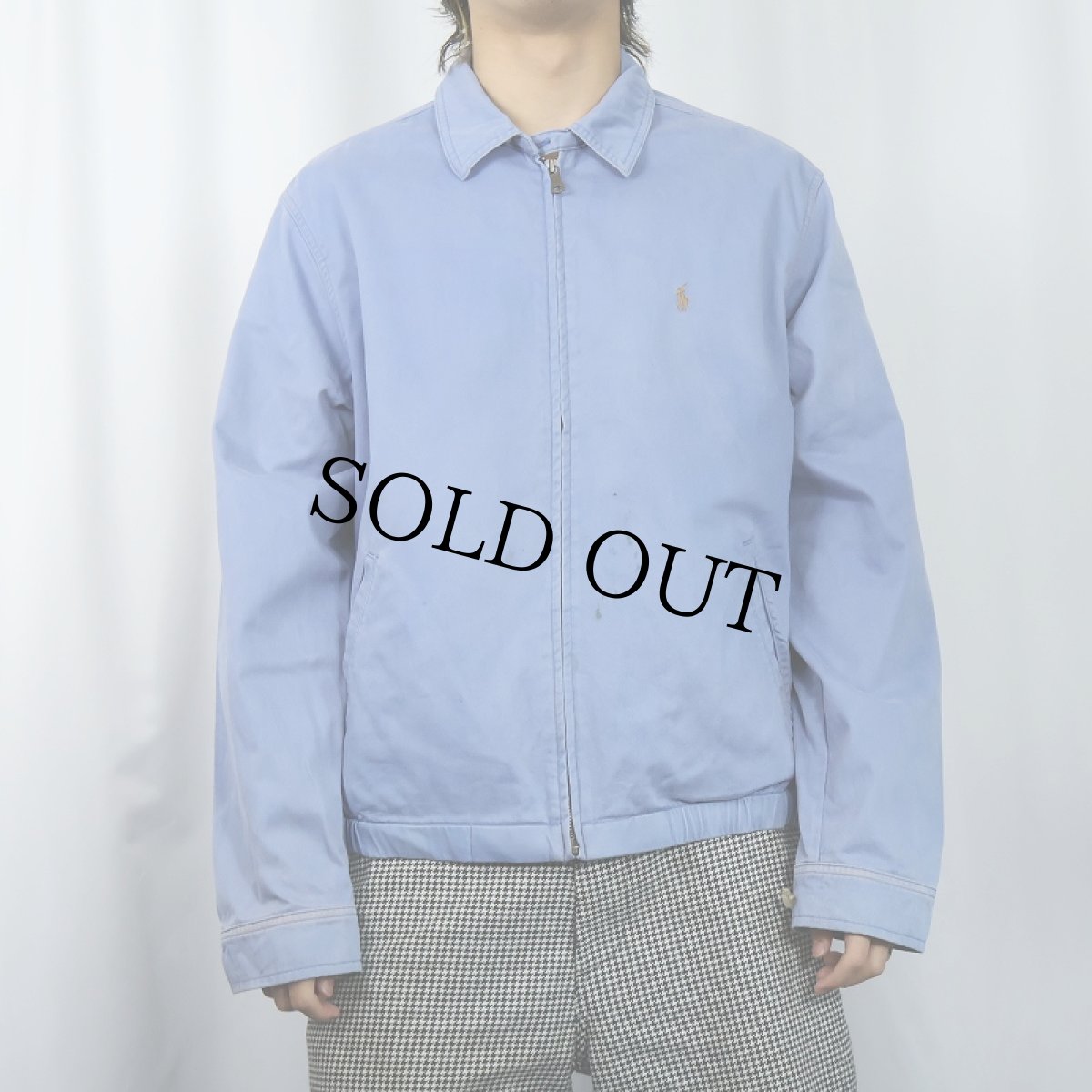 画像2: POLO Ralph Lauren ロゴ刺繡 チンスト付き コットンスイングトップ M (2)