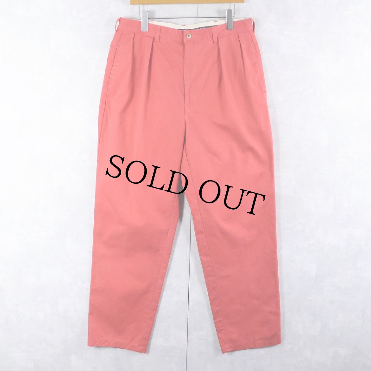 画像1: POLO Ralph Lauren "ANDREW PANT" 2タック コットンチノトラウザーズ W34 (1)
