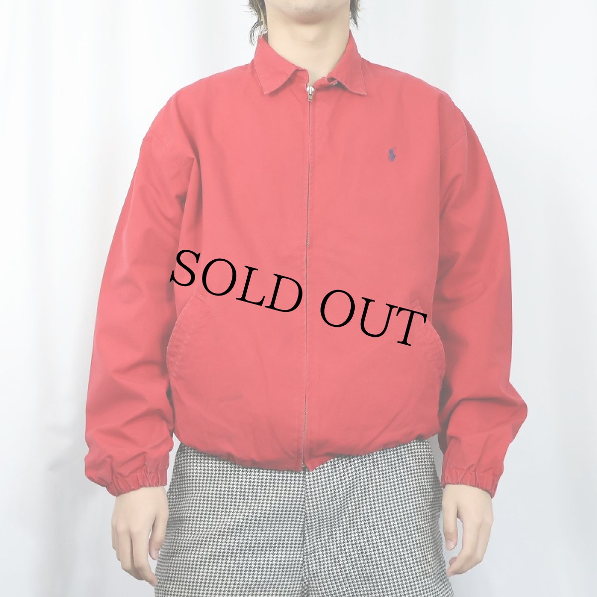 画像2: POLO Ralph Lauren ロゴ刺繡 チンスト付き コットンスイングトップ M (2)