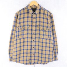 画像1: FILSON チェック柄 ヘビーネルシャツ M (1)