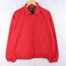 画像1: POLO Ralph Lauren ロゴ刺繡 チンスト付き コットンスイングトップ M (1)