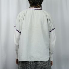 画像3: 50〜60's Da Val USA製 フランネル ベースボールシャツ (3)