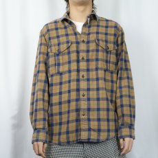 画像2: FILSON チェック柄 ヘビーネルシャツ M (2)