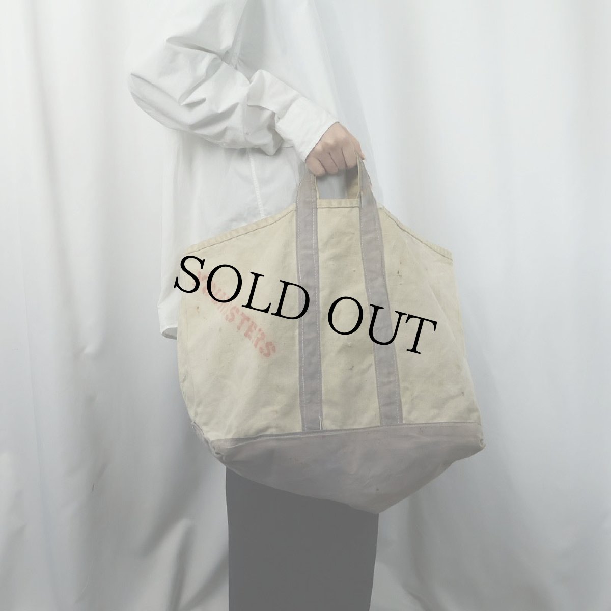 画像3: 40〜50's James Bliss & Co. ステンシル入り キャンバストートバッグ LARGE (3)