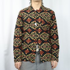 画像2: PENDLETON ネイティブ柄 プリントネルシャツ S (2)