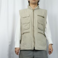 画像2: 80's BANANA REPUBLIC コットンハンティングベスト XL (2)