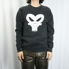 画像2: 80's MARVEL USA製 "THE PUNISHER" アメコミプリントスウェット BLACK XL (2)