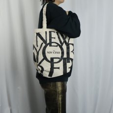 画像2: THE NEW YORKER ロゴプリント キャンバストートバッグ (2)